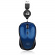 Adesso iMouse S8L - USB Illuminated Retractable Mini Mouse - Optical - Cable - Blue - USB 2.0 - 1600 dpi - Scroll Wheel - 3 Button(s) - Symmetrical IMOUSE S8L