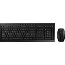 CHERRY STREAM DESKTOP Recharge Keyboard & Mouse - USB Scissors Wireless 2.40 GHz Keyboard - 104 Key - English (US) - Black - USB Wireless Mouse - Optical - 2400 dpi - 6 Button - Scroll Wheel - Black - Multimedia, Office Key, Calculator, Volume Control