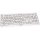 CHERRY KC 1000 Keyboard - Low Cost - Cable Connectivity - USB Interface - English (US) - Calculator, Email, Browser, Sleep Hot Key(s) - Light Gray" - TAA Compliance JK-0800EU-0