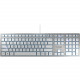 CHERRY KC 6000 SLIM Keyboard - USB Interface - English (US) - SX Keyswitch - Silver, White - TAA Compliance JK-1600EU-1