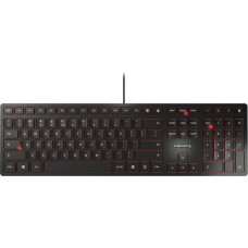 CHERRY KC 6000 SLIM Keyboard - Cable Connectivity - USB Interface - 104 Key - English (US) - Multimedia Hot Key(s) - QWERTZ Keys Layout - SX - Black - TAA Compliance JK-1600EU-2