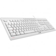CHERRY STREAM Keyboard - Cable Connectivity - USB Interface - LED - 105 Key - 10 Previous Track, MS Office, Email, Browser, Calculator, Volume Down, Volume Up, Play/Pause, Next Track, Mute Hot Key(s) - Rugged - French - AZERTY Layout - Scissors Keyswitch 