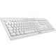 CHERRY STREAM Keyboard - Cable Connectivity - USB Interface - LED - 105 Key - 10 Previous Track, MS Office, Email, Browser, Calculator, Volume Down, Volume Up, Play/Pause, Next Track, Mute Hot Key(s) - Rugged - French - AZERTY Layout - Scissors Keyswitch 