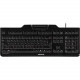 CHERRY KC 1000 SC Security Keyboard - Cable Connectivity - USB Interface - 104 Key - English (US) - QWERTY Keys Layout - Mechanical - Black - GS, RoHS, TAA Compliance JK-A0100EU-2