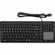 Ergoguys DSI Waterproof IP68 Wired Keyboard with Built-in Touchpad - Cable Connectivity - USB Interface - 104 KeyTouchPad - Windows - Industrial Silicon Rubber Keyswitch - Black KB-JH-107