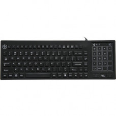 Ergoguys DSI WATERPROOF IP68 KEYBOARD WITH TRACK PAD/NUMBER PAD LED BACKLIT - Cable Connectivity - USB Interface - 88 KeyTouchPad - Windows - Black KB-JH-IKB700BL