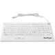 Wetkeys SaniType Keyboard - Cable Connectivity - USB Interface - 105 Key - QWERTY Layout - Trackpoint - Windows - Industrial Silicon Rubber Keyswitch - White KBSTRC105SPB-W