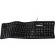 Wetkeys Waterproof "Soft-touch Comfort" Professional-grade Keyboard (USB Black) - Cable Connectivity - USB Interface - 106 Key - Mac, PC - Industrial Silicon Rubber Keyswitch - Black KBWKFC106-BK