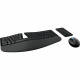 Microsoft Sculpt Ergonomic Desktop - USB 2.0 Wireless RF Keyboard/Keypad - English (US) - Black - USB 2.0 Wireless RF Mouse - BlueTrack - 1000 dpi - 7 Button - Tilt Wheel - QWERTY - Black - Mute, Volume Down, Volume Up, Play/Pause, Previous Page, Next Pag