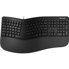 Microsoft Ergonomic Keyboard - Cable Connectivity - USB 2.0 Type A Interface - 126 Key - Windows - Mechanical Keyswitch - Black LXM-00001