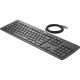 HP PS/2 Slim Business Keyboard - Cable Connectivity - PS/2 Interface - Computer N3R86A6#ABA