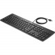 HP USB Slim Business Keyboard - Cable Connectivity - USB Interface - English, French - Computer - Membrane Keyswitch N3R87AT#ABA