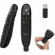 Startech.Com Wireless Presentation Remote with Green Laser Pointer - 90 ft. (27 m) - USB Presentation Clicker for Mac and Windows - Batteries Included - Wireless Slideshow and Volume Controls - Laser - Wireless - Radio Frequency - Black - 1 Pack - USB 2.0