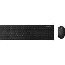 Microsoft Keyboard & Mouse - Wireless Bluetooth 5.0 2.40 GHz Keyboard - English - Black Wireless Bluetooth Mouse - BlueTrack - 4 Button - Scroll Wheel - QWERTY - Black - Multimedia, Calculator, Screen Snipping, Volume Control, Emoji, Next Track, Previ