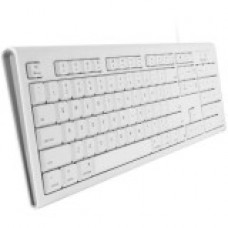 Mace Group Macally White 104 Key Full Size USB Keyboard for Mac - Cable Connectivity - USB Interface - 104 Key - Windows, Mac OS - White QKEY