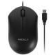 Mace Group Macally Black 3 Button Optical USB Wired Mouse for Mac and PC (QMOUSEB) - Optical - Cable - Black - USB - 1200 dpi - Scroll Wheel - 3 Button(s) - Symmetrical QMOUSEB