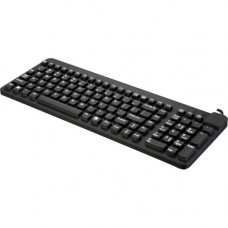 Man & Machine Premium Full Size Waterproof Disinfectable Keyboard - Cable Connectivity - USB Interface - English, French - PC, Mac - Industrial Silicon Rubber Keyswitch - Black RCLP/BKL/B5
