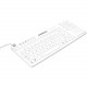 Man & Machine Really Cool Touch Keyboard - Cable Connectivity - USB Interface - QWERTY Layout - TouchPad - Mac, PC - Industrial Silicon Rubber Keyswitch - Hygienic White RCTLPMAGBKLW5-LT