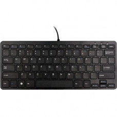 Ergoguys R-Go Tools Compact Ergonomic Wired Keyboard, QWERTY, Black - Cable Connectivity - USB Interface - QWERTY Layout - Black RGOECQYBL