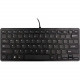 Ergoguys R-Go Tools Compact Ergonomic Wired Keyboard, QWERTY, Black - Cable Connectivity - USB Interface - QWERTY Layout - Black RGOECQYBL