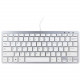 Ergoguys R-Go Tools Compact Ergonomic Wired Keyboard, QWERTY, White - Cable Connectivity - USB Interface - QWERTY Layout - White RGOECQYW