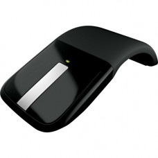 Microsoft Arc Touch Mouse - BlueTrack - Wireless - Radio Frequency - 2.40 GHz - Black - USB 2.0 - 1000 dpi - Touch Scroll - Symmetrical - REACH, RoHS, WEEE Compliance RVF-00052