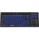 Seal Shield Seal Glow Series Waterproof Silicone Backlit Keyboard With Touchpad - Cable Connectivity - USB Interface - 108 Key - English (US) - QWERTY Layout - TouchPad - Windows - Black - TAA Compliance S108PG