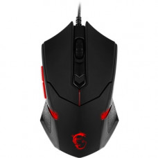 Micro-Star International  MSI Interceptor DS B1 Gaming Mouse - Optical - Cable - Black - USB - 1600 dpi - Scroll Wheel - 6 Button(s) S12-0401250-EB5