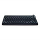 Man & Machine Premium Waterproof Disinfectable Silent 12" Keyboard - Cable Connectivity - USB Interface - PC, Mac - Industrial Silicon Rubber Keyswitch - Black SCLP/BKL/B5-LT