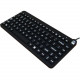 Man & Machine Premium Waterproof Disinfectable Silent 12" Keyboard - Cable Connectivity - USB Interface - English, French - PC, Mac - Industrial Silicon Rubber Keyswitch - Black SCLP/MAG/BKL/B5