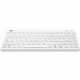 Man & Machine Slim Cool Keyboard - Cable Connectivity - USB Interface - Compatible with Computer, Workstation (Mac, PC) - Industrial Silicon Rubber - White SCLP/MAG/W5-120