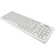 Wetkeys SterileFLAT Keyboard - Wireless Connectivity - RF - 2.40 GHz - USB Interface - 104 Key - English (US) - PC, Mac - Membrane Keyswitch - White SF09-02W-V4