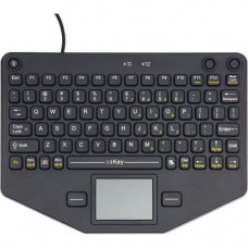 iKey Compact Mobile Keyboard with Touchpad - Cable Connectivity - USB Interface - TouchPad - PC - Industrial Silicon Rubber Keyswitch SL-80-TP-USB