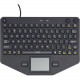 iKey Compact Mobile Keyboard with Touchpad - Cable Connectivity - USB Interface - TouchPad - PC - Industrial Silicon Rubber Keyswitch SL-80-TP-USB