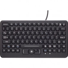 iKey Industrial Keyboard with Emergency Key - Cable Connectivity - USB Interface - 86 KeyHulaPoint - Emergency Hot Key(s) - QWERTY Keys Layout - Industrial Silicon Rubber - Black SL-86-911-FSR-USB