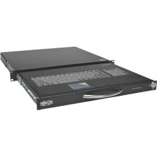 Tripp Lite 1U Rackmount Keyboard w KVM Cable Kit for 2-Post or 4-Post Racks - Cable Connectivity - USB Interface - 104 KeyTouchPad - Compatible with Server - Black - TAA Compliance SRSHELFKBD