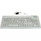 Seal Shield Silver Seal Waterproof Keyboard - SSWKSV208NO - Cable Connectivity - USB Interface - 105 Key - Norwegian - Compatible with Mac, PC - QWERTY Keys Layout - Membrane - White SSWKSV208NO