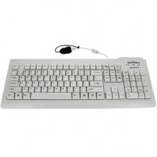 Seal Shield Silver Seal Waterproof Keyboard - SSWKSV208UK - Cable Connectivity - USB Interface - 105 Key - English (UK) - Compatible with Mac, PC - QWERTY Keys Layout - Membrane - White SSWKSV208UK