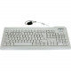 Seal Shield Silver Seal Waterproof Keyboard - SSWKSV208ES - Cable Connectivity - USB Interface - 105 Key - Spanish - Compatible with Mac, PC - QWERTY Keys Layout - Membrane - White SSWKSV208ES