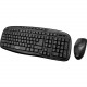 Adesso WKB-1330CB- 2.4 GHz Wireless Desktop Keyboard and Mouse Combo - Retail - USB Wireless RF 103 Key - English (US) - USB Wireless RF Optical - 1200 dpi - 3 Button - Scroll Wheel - QWERTY - Play/Pause, Previous Track, Next Track, Volume Down, Volume Up