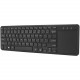 Adesso SlimTouch 4050 - Wireless Keyboard with Built-in Touchpad - Wireless Connectivity - RF - 30 ft - 2.40 GHz - USB Interface - 78 Key - English (US) - TouchPad - Windows, Linux, Android - Scissors Keyswitch - AAA Battery Size Supported - Black WKB-405