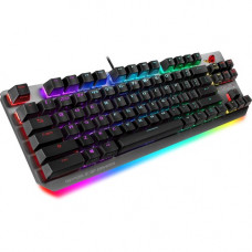 Asus ROG Strix Scope NX TKL Gaming Keyboard - Cable Connectivity - USB 2.0 Interface - RGB LED On The Fly Macro Record, Windows Lock Key, Stealth Key Hot Key(s) - Mechanical Keyswitch - Black, Gray X802-STRIX-SCOPE-NX-TKL/N