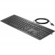 HP USB Premium Keyboard - Cable Connectivity - USB Interface - 109 Key - English (US) - QWERTY Layout - Computer, Docking Station - Windows - Scissors Keyswitch - Black Z9N40AA#ABA