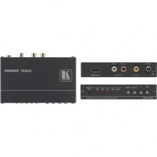 Kramer Composite Video & Stereo Audio to HDMI Scaler - Functions: Video Scaling, Signal Conversion - 1920 x 1080 - Audio Line In - External 90-041090