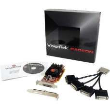 VisionTek Radeon 5570 SFF 1GB DDR3 4M VHDCI DVI (4x DVI-D) - Fan Cooler - DirectX 11.0, OpenGL 3.2 - 4 x Total Number of DVI - PC - 4 x Monitors Supported 900345