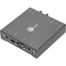 SIIG Multiple Video to SDI Scaler Converter - Functions: Video Scaling, Signal Conversion, Audio Embedding - 1920 x 1080 - VGA - USB - Audio Line In - TAA Compliant - TAA Compliance CE-H24J11-S1