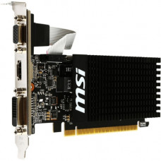 Micro-Star International  MSI GT 710 1GD3H LP GeForce GT 710 Graphic Card - 954 MHz Core - 1 GB DDR3 SDRAM - Low-profile - 64 bit Bus Width - Passive Cooler - DirectX 12, OpenGL 4.5 - 1 x HDMI - 1 x VGA - 1 x Total Number of DVI (1 x DVI-D) - Dual Link DV