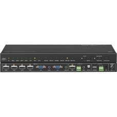 Kanexpro 6-Input Collaboration Switcher & Scaler with 4K HDMI Output - Functions: Video Scaling, Audio De-embedding, Video Switcher - 1920 x 1200 - VGA - Audio Line In - Audio Line Out HDSC61D-4K