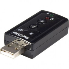Startech.Com USB audio adapter - virtual 7.1 - external sound card - stereo audio - USB - External - RoHS Compliance ICUSBAUDIO7