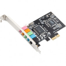 SYBA Multimedia 5.1 Channel PCI-e x1 Sound Card - 5.1 Sound Channels - Internal - C-Media - PCI Express x1 - MIDI In SI-PEX63096